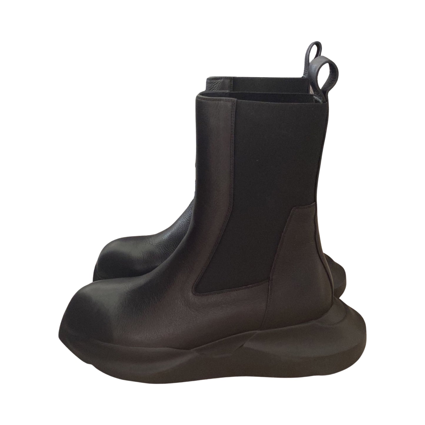 Rick Owens Black Geth Beatle Chelsea Boots