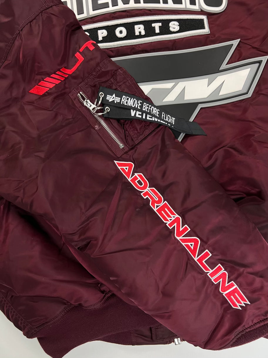 Vetements Racing Moto Bomber Burgundy