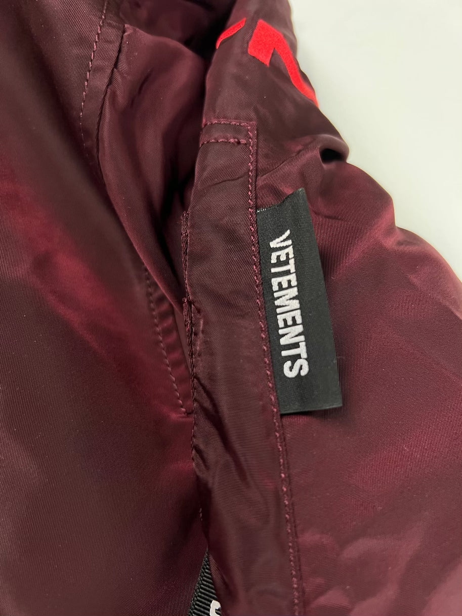 Vetements Racing Moto Bomber Burgundy