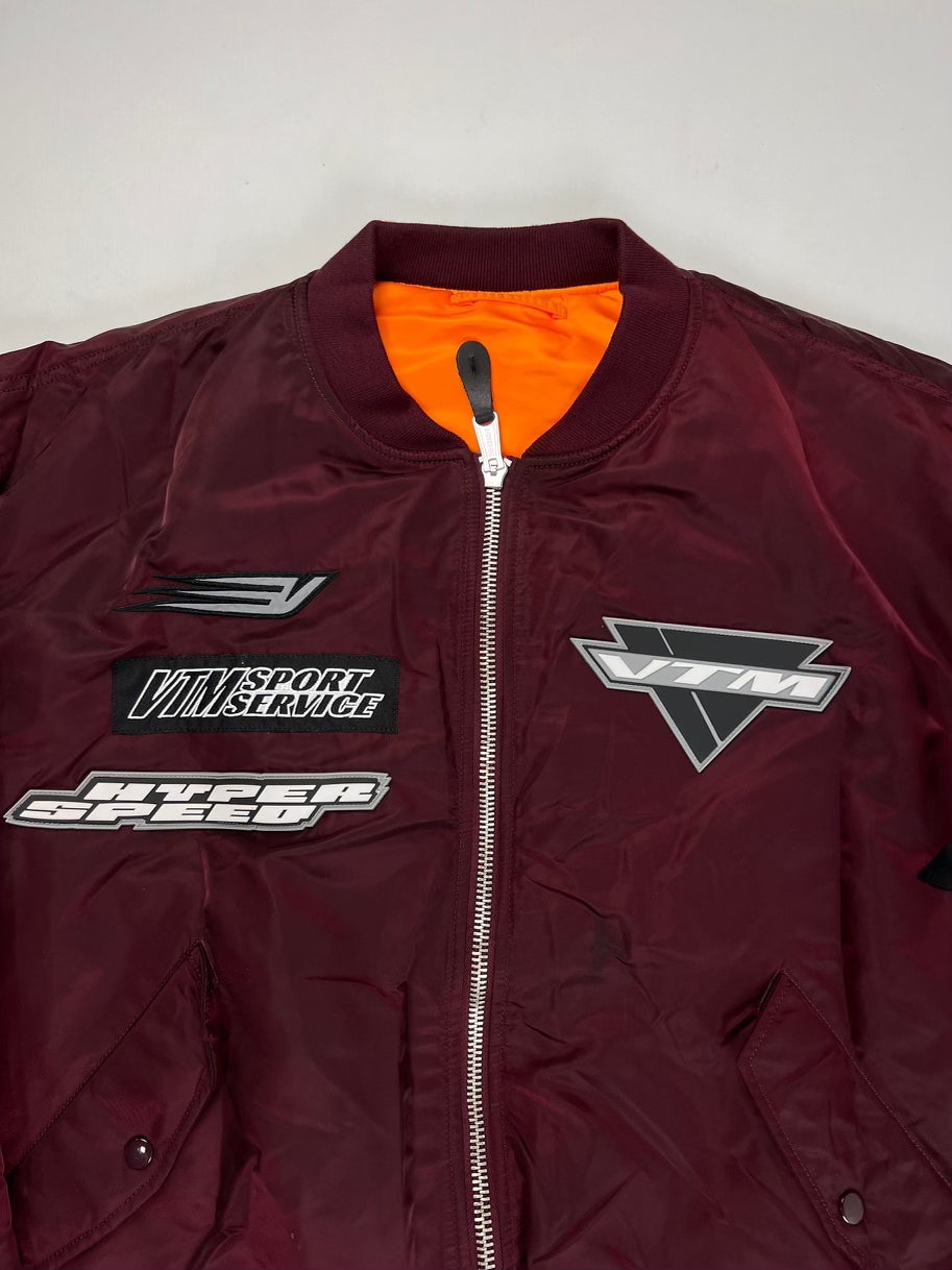 Vetements Racing Moto Bomber Burgundy