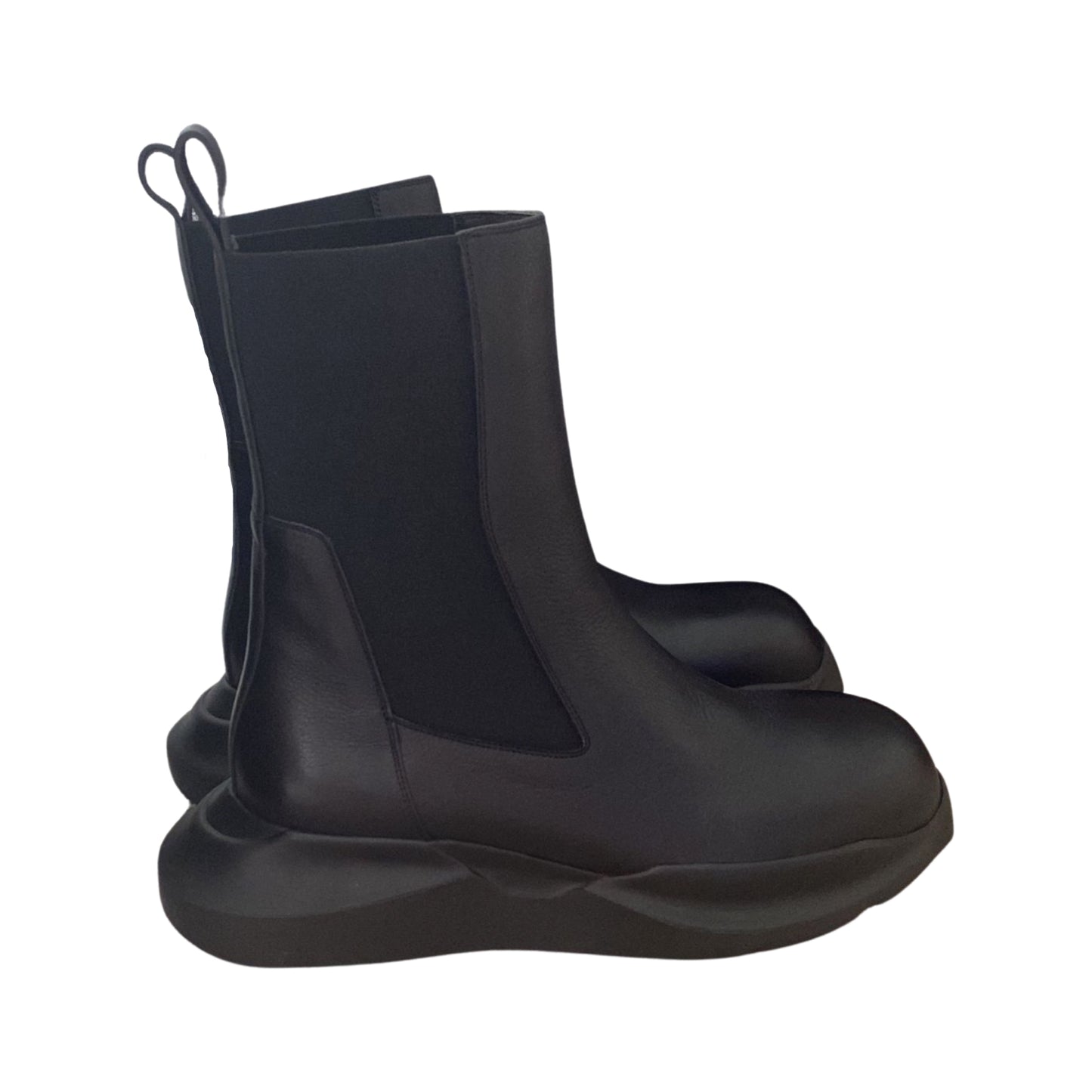 Rick Owens Black Geth Beatle Chelsea Boots