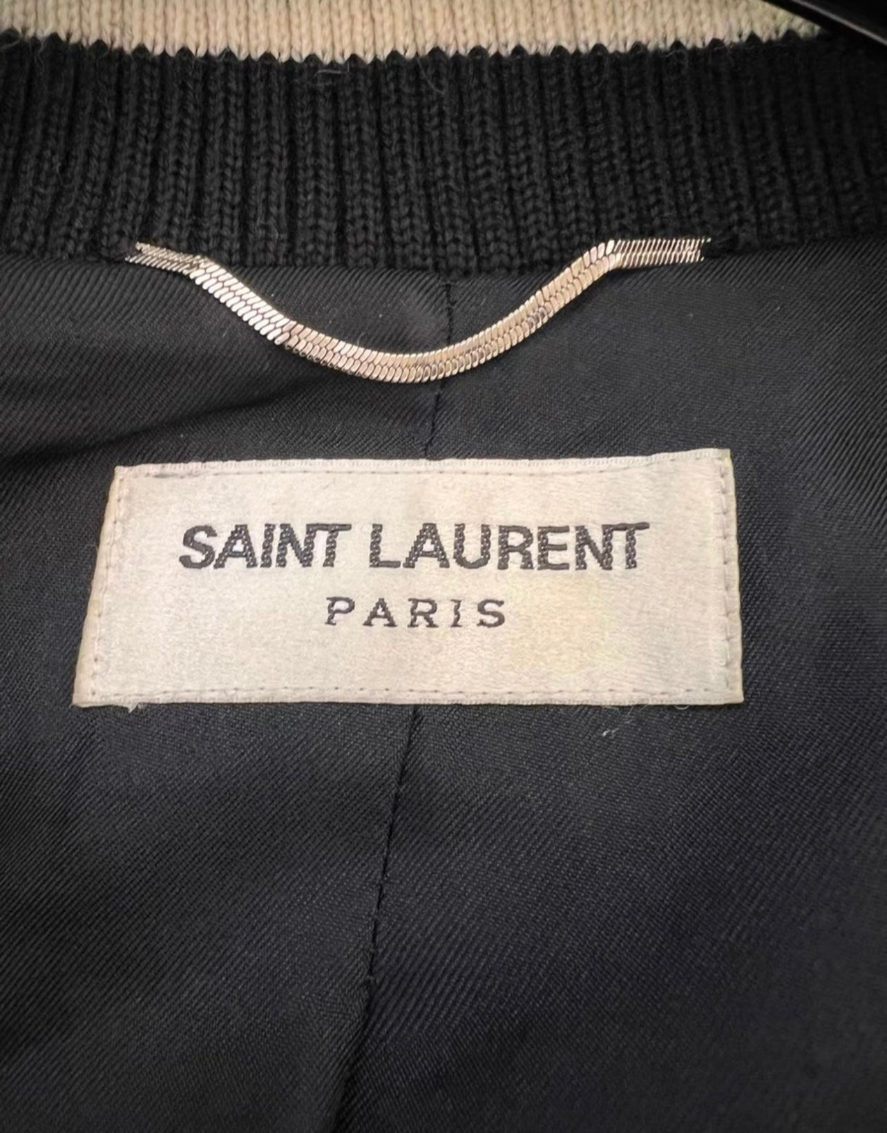 Saint Laurent SS14 Bloody Luster Blouson necktag