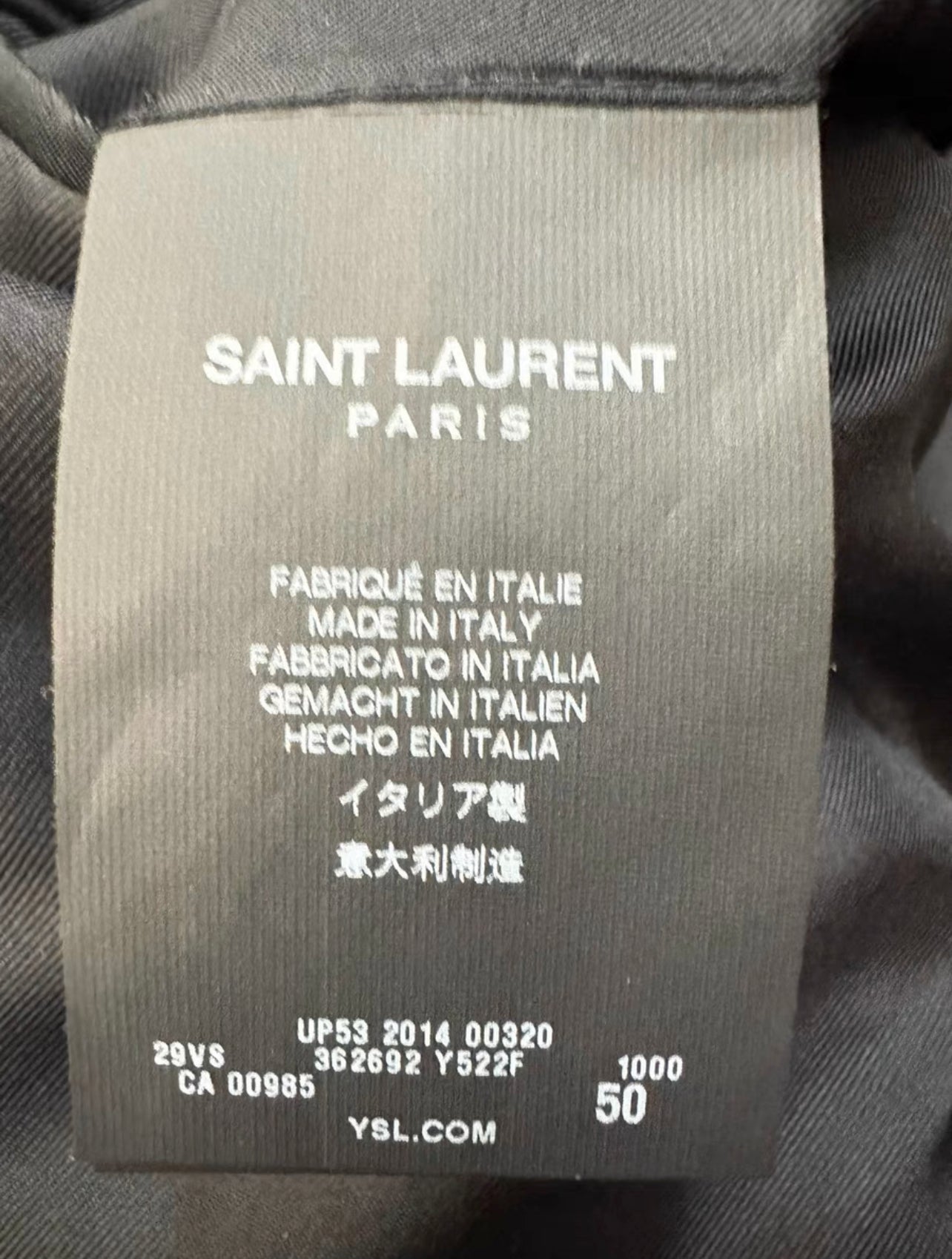 Saint Laurent Paris SS14 Sequins Blazer washtags