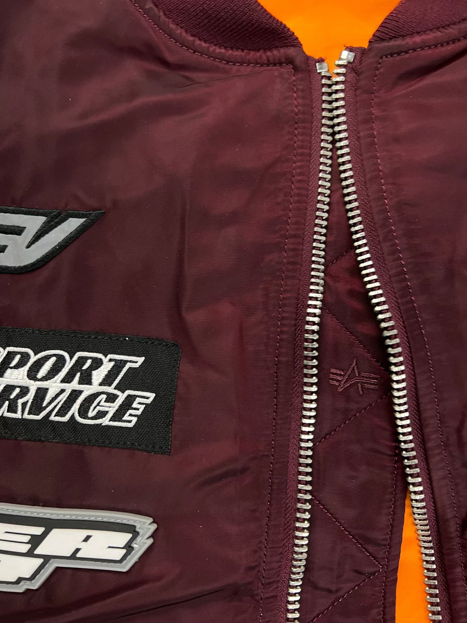 Vetements Racing Moto Bomber Burgundy