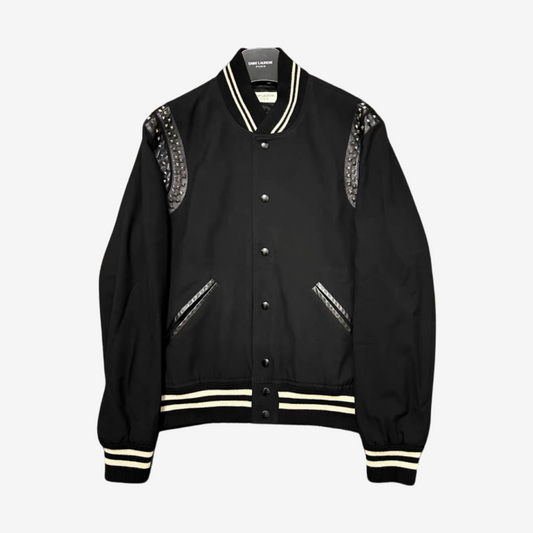 Saint Laurent Paris AW15 Stud Teddy Jacket