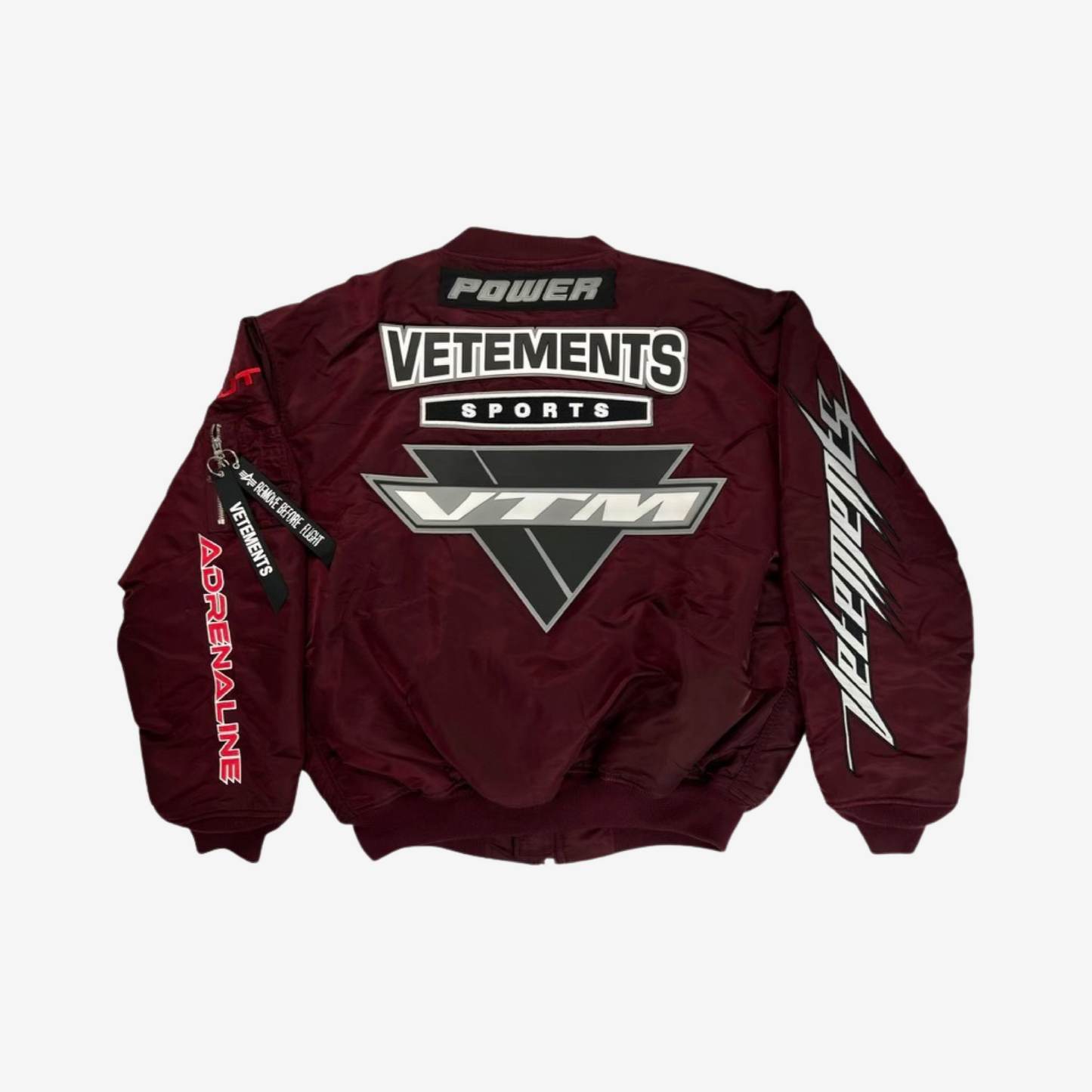 Vetements Racing Moto Bomber Burgundy