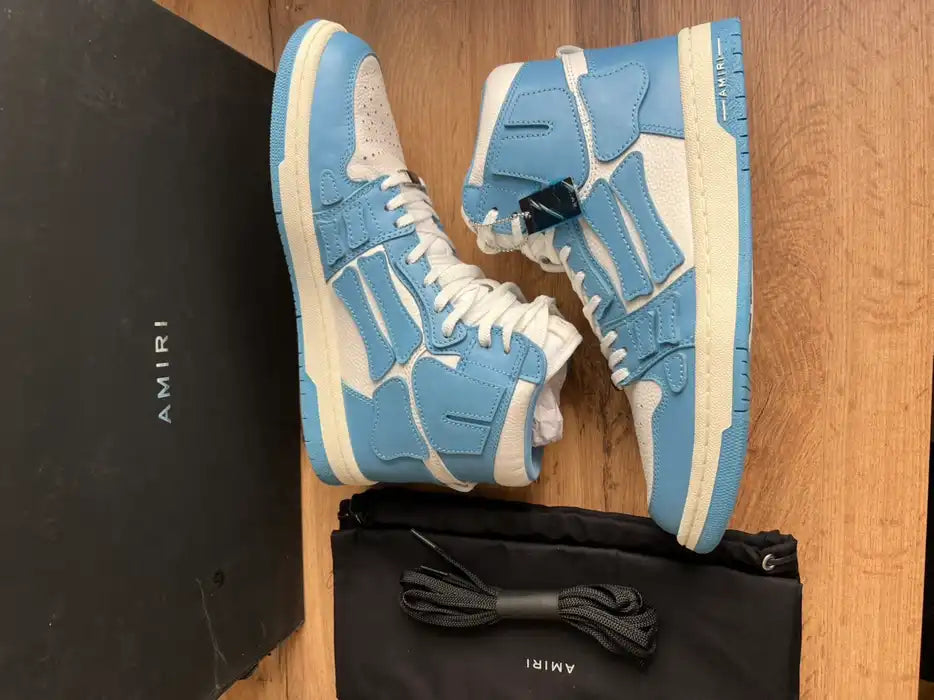 Amiri SKEL-HI white blue sneaker