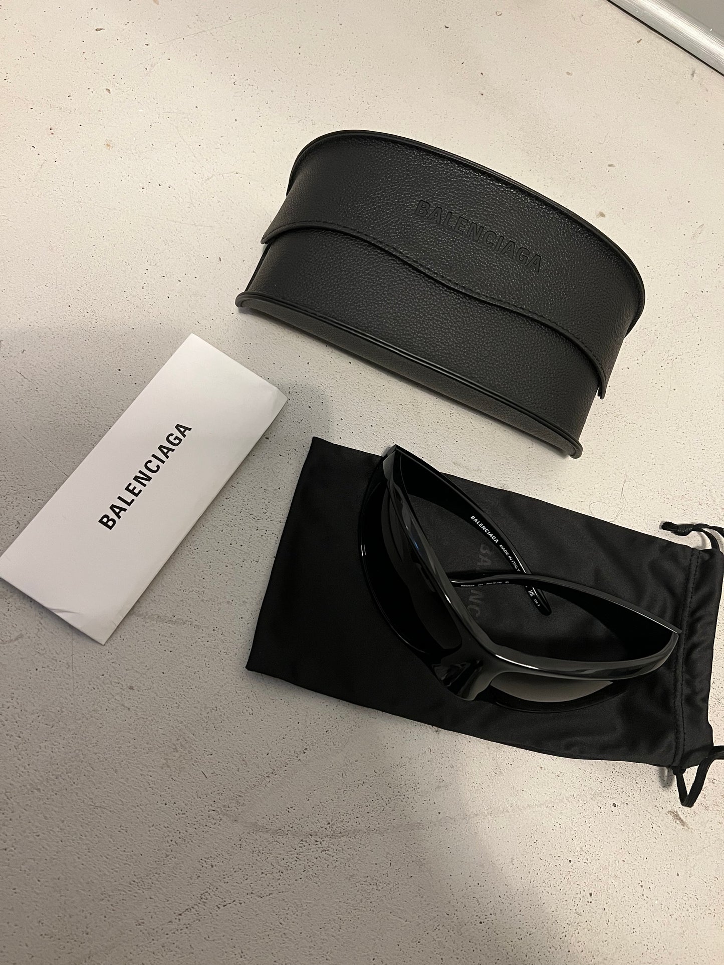  Balenciaga 360 Skincat Sunglasses Black