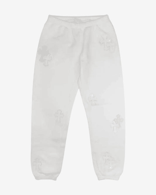 Chrome Hearts White Patchwork Joggers