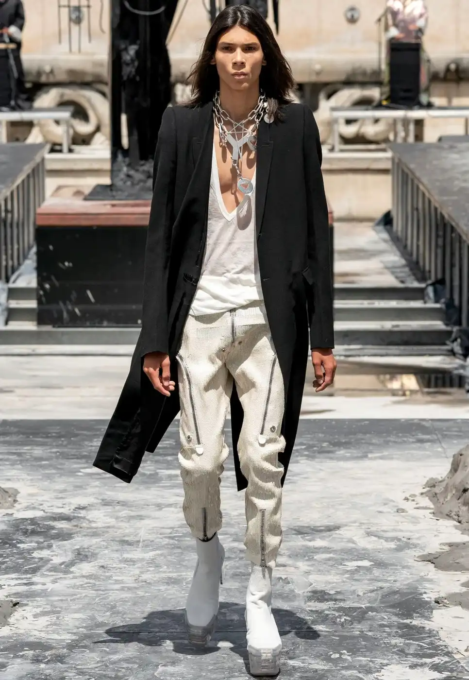 Rick Owens Tecuatl Sequin Bauhaus Cargo Pants