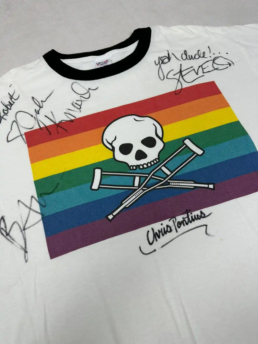 Vintage Jackass Mtv Tee Signed By Crew Members