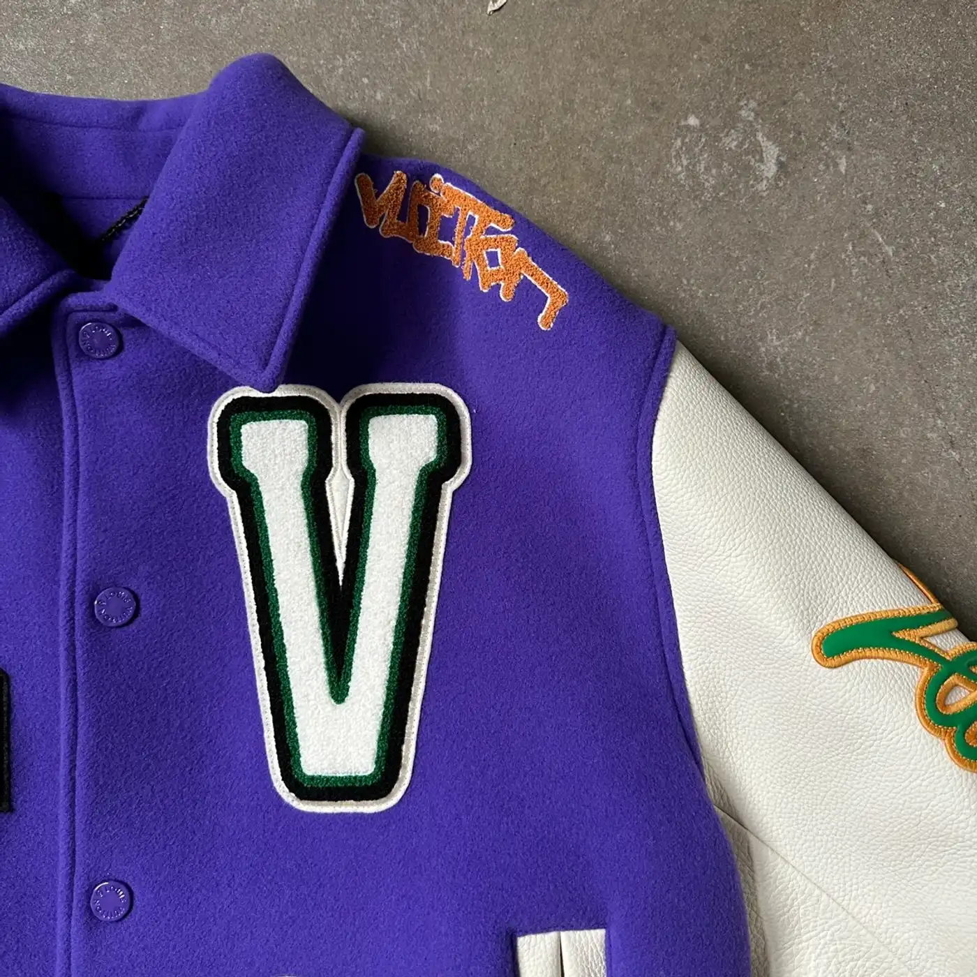 Louis Vuitton FW22 Virgil Abloh Purple Varsity Jacket