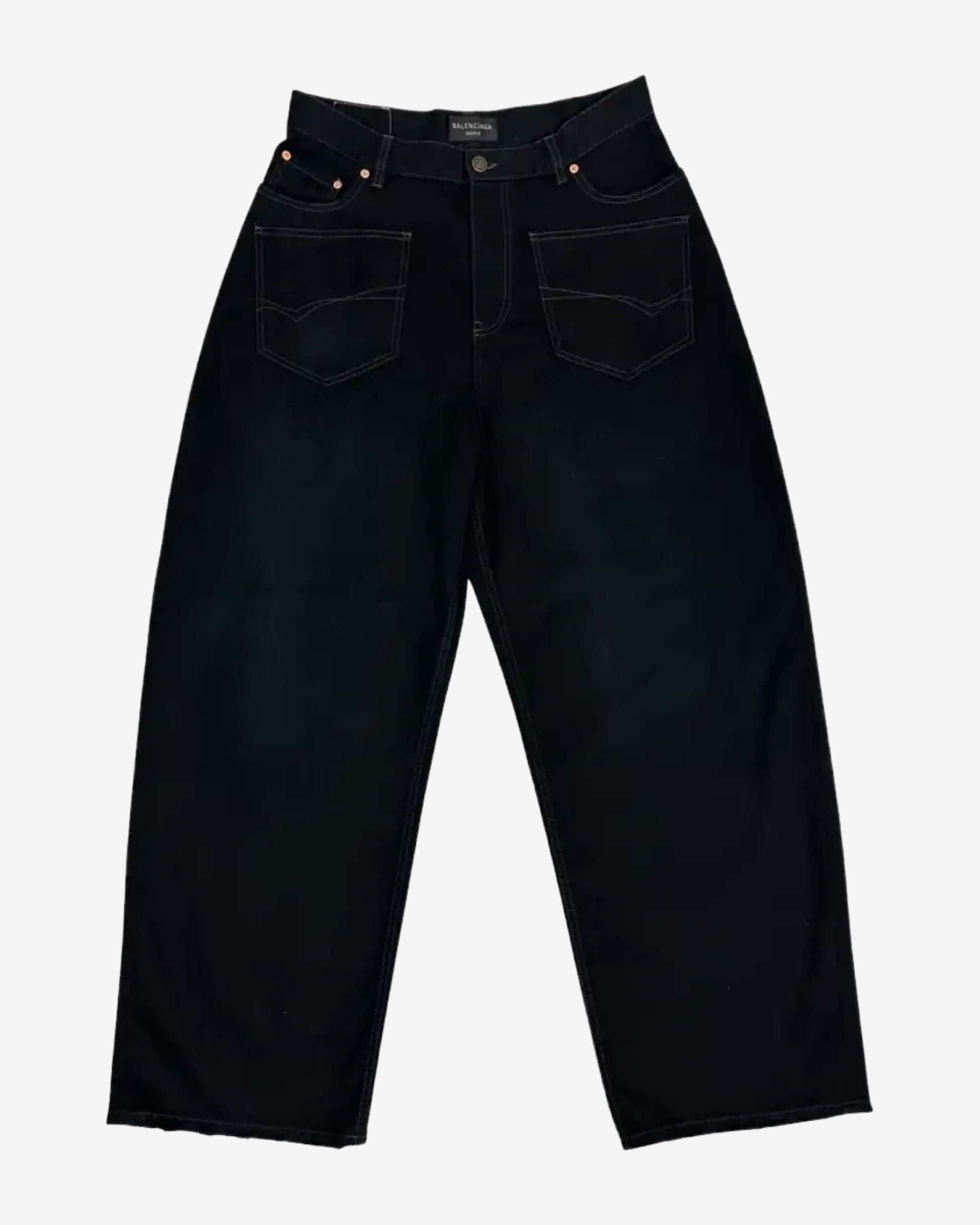 Balenciaga SS22 Matte Black Oversized Denim