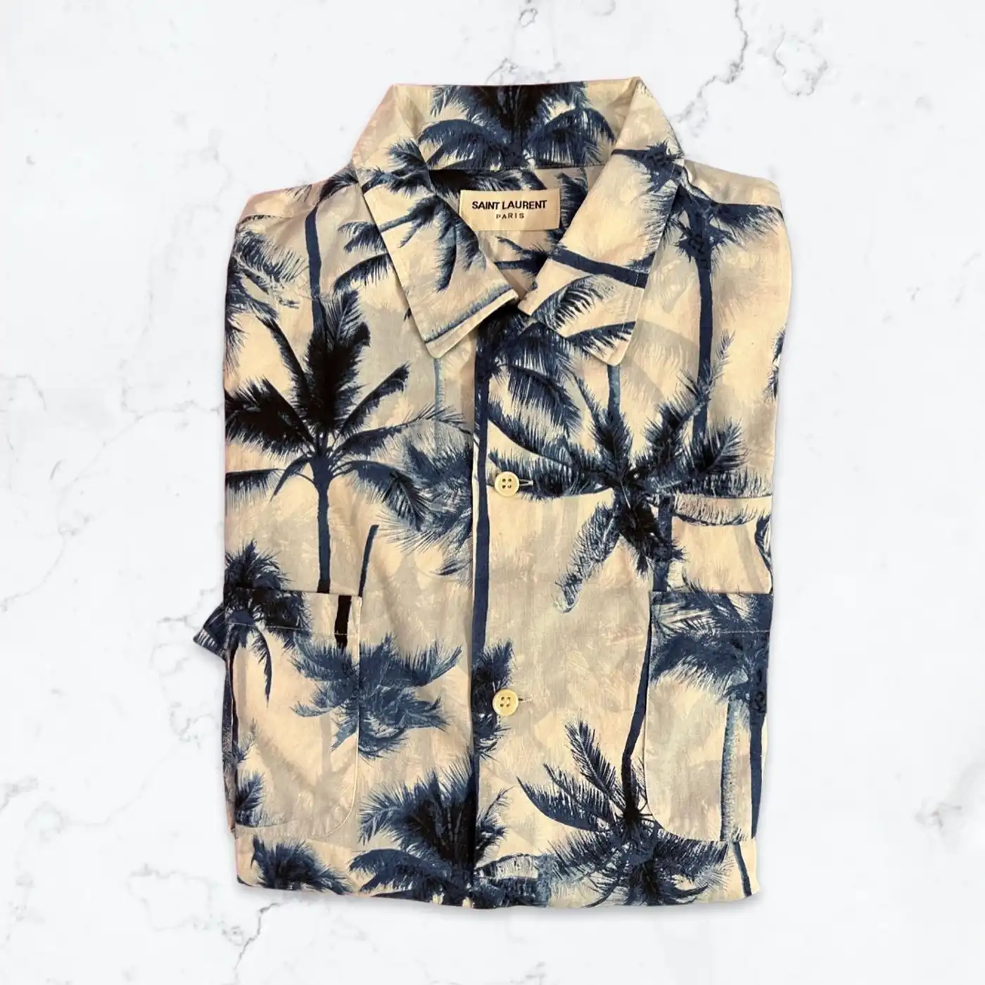 Saint Laurent Paris Ss16 Slp Palm Shirt