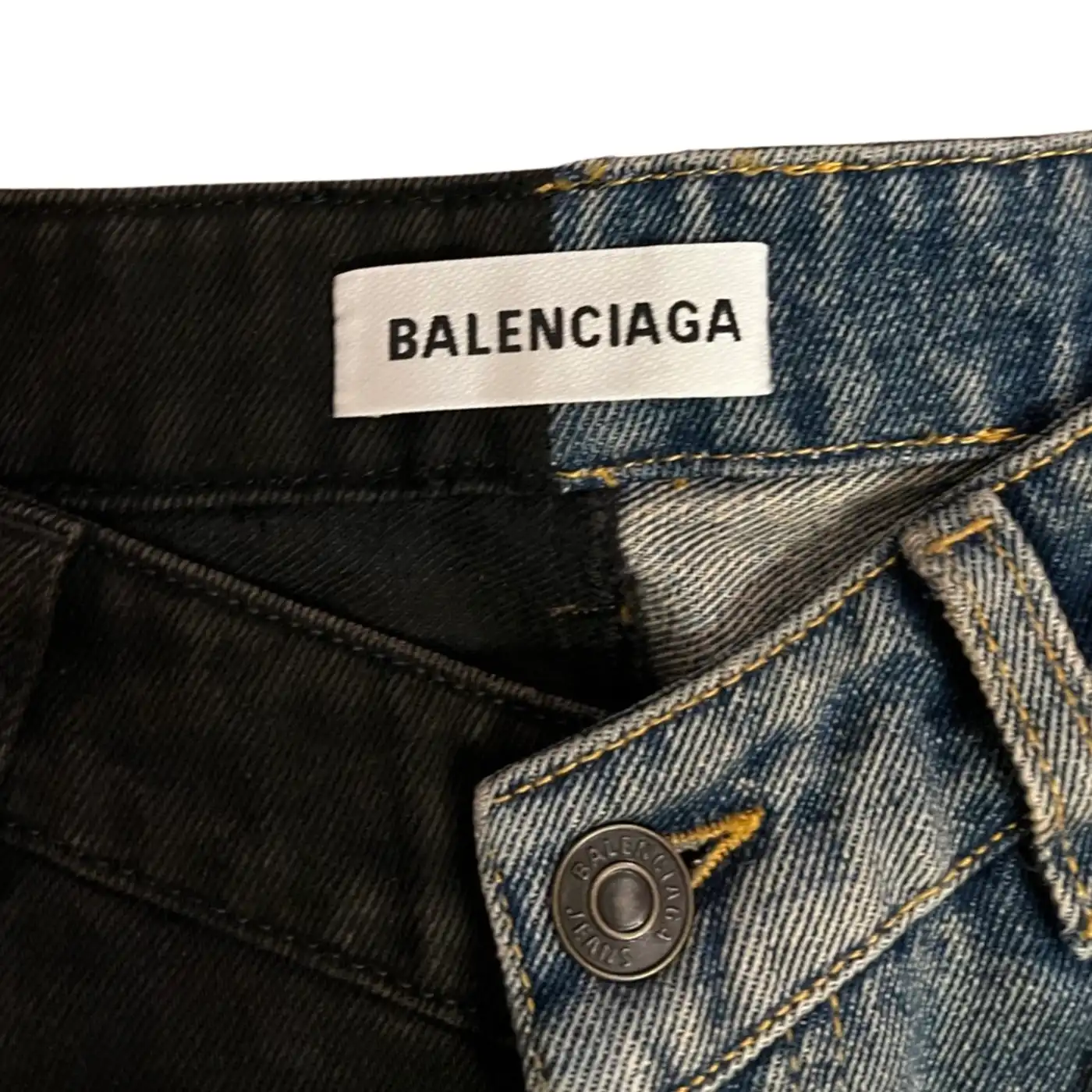 Balenciaga Split Denim Black & Blue