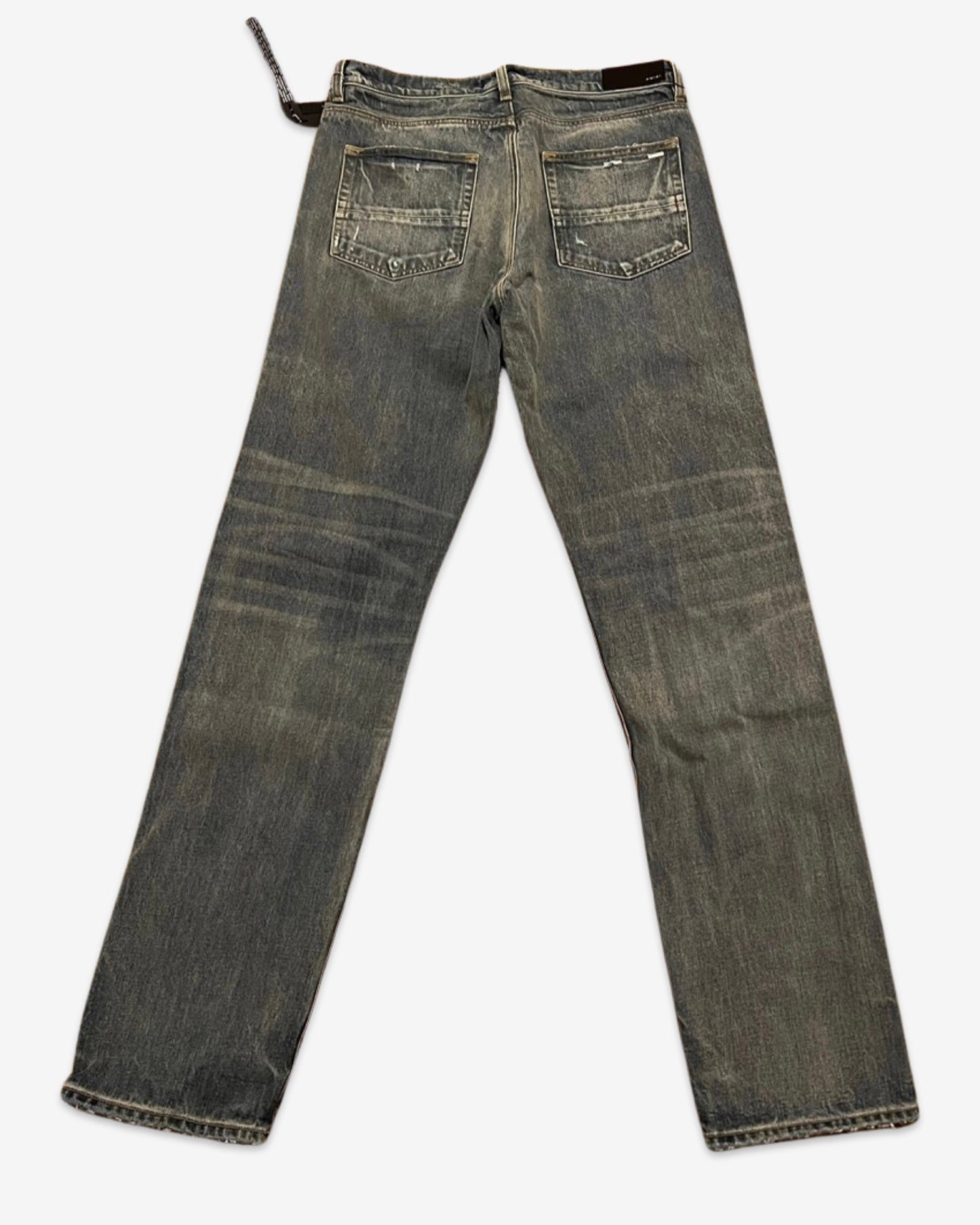 Amiri Distressed Straight Leg Jeans