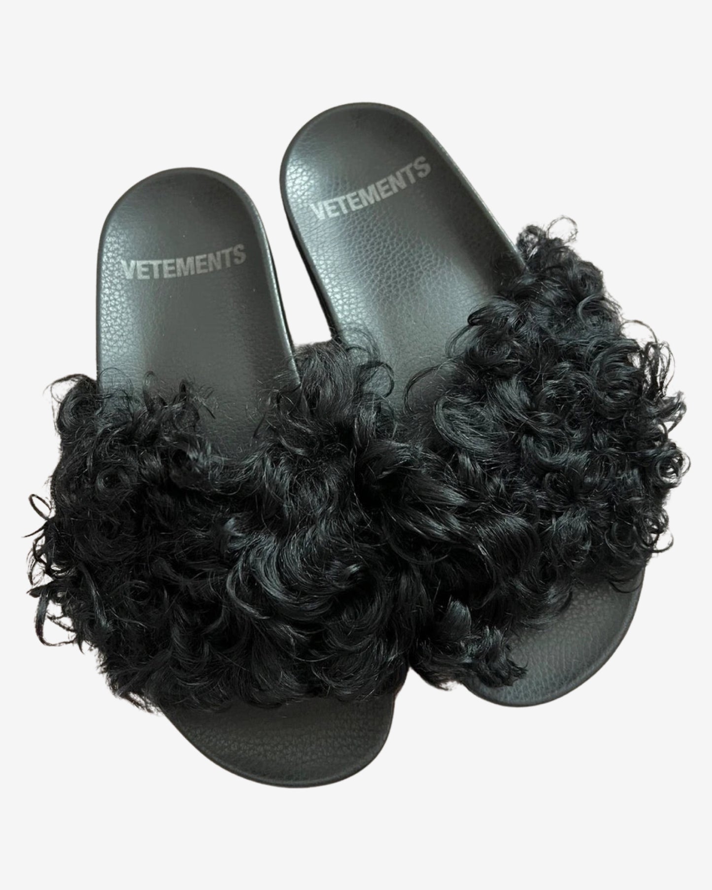 Vetements shearling slipper