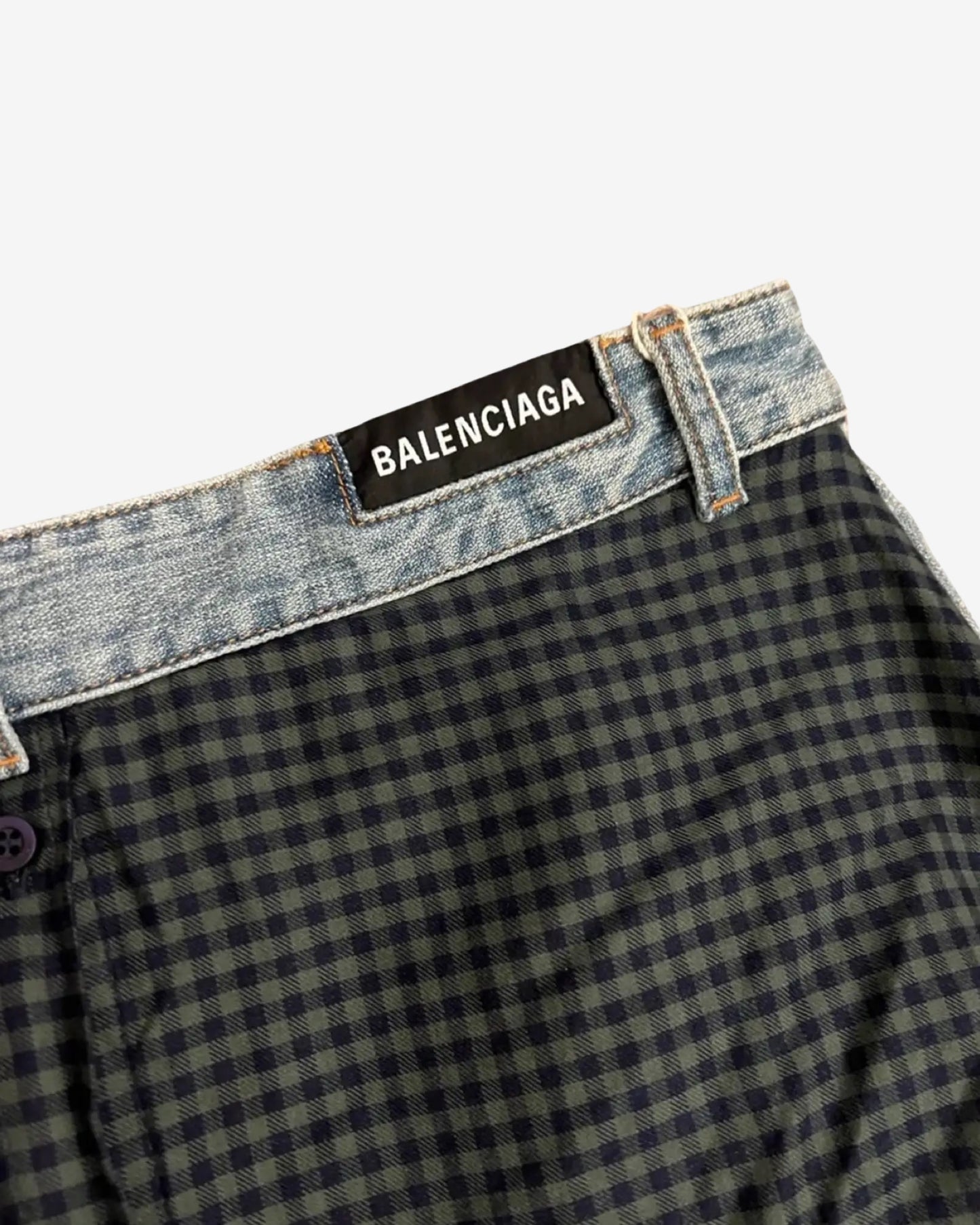 Balenciaga Hybrid Ss21 Denim With Shirt Pants