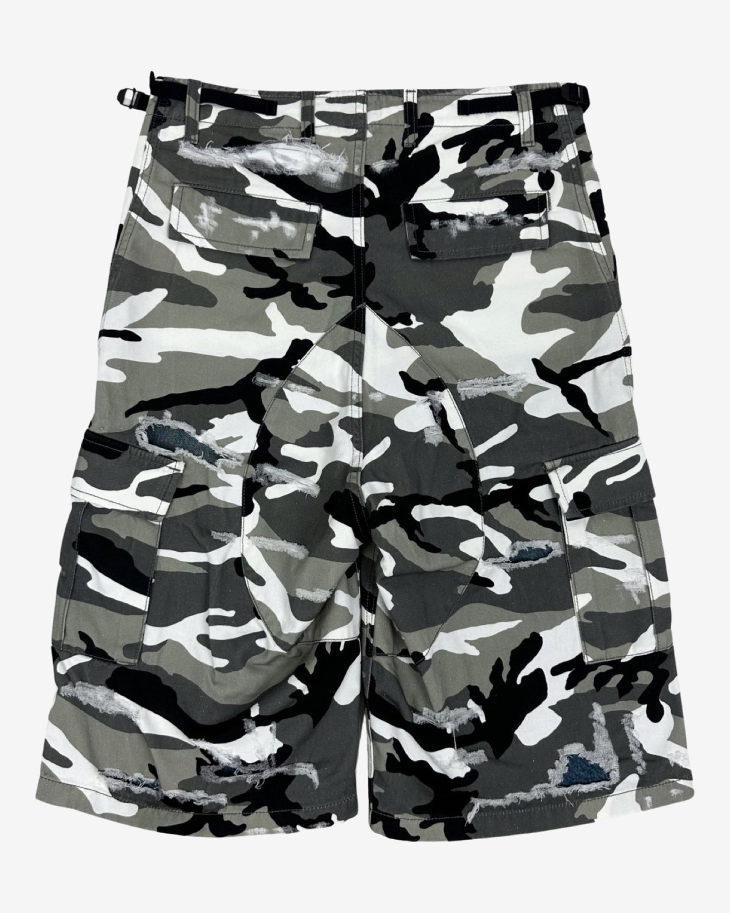 Balenciaga AW21 Afterworld Trompe-L'Oeil Camo Shorts