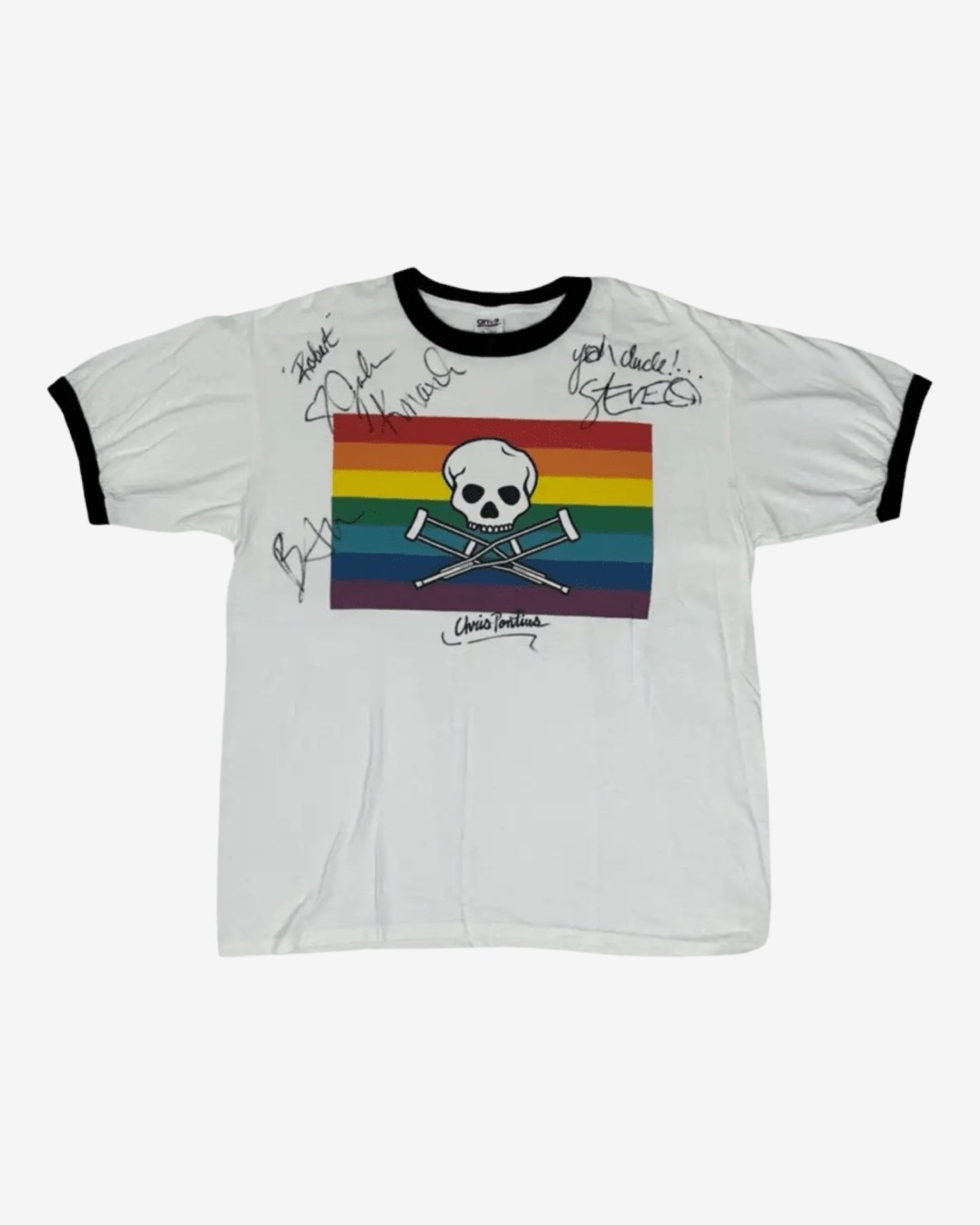 Vintage Jackass Mtv Tee Signed By Crew Members