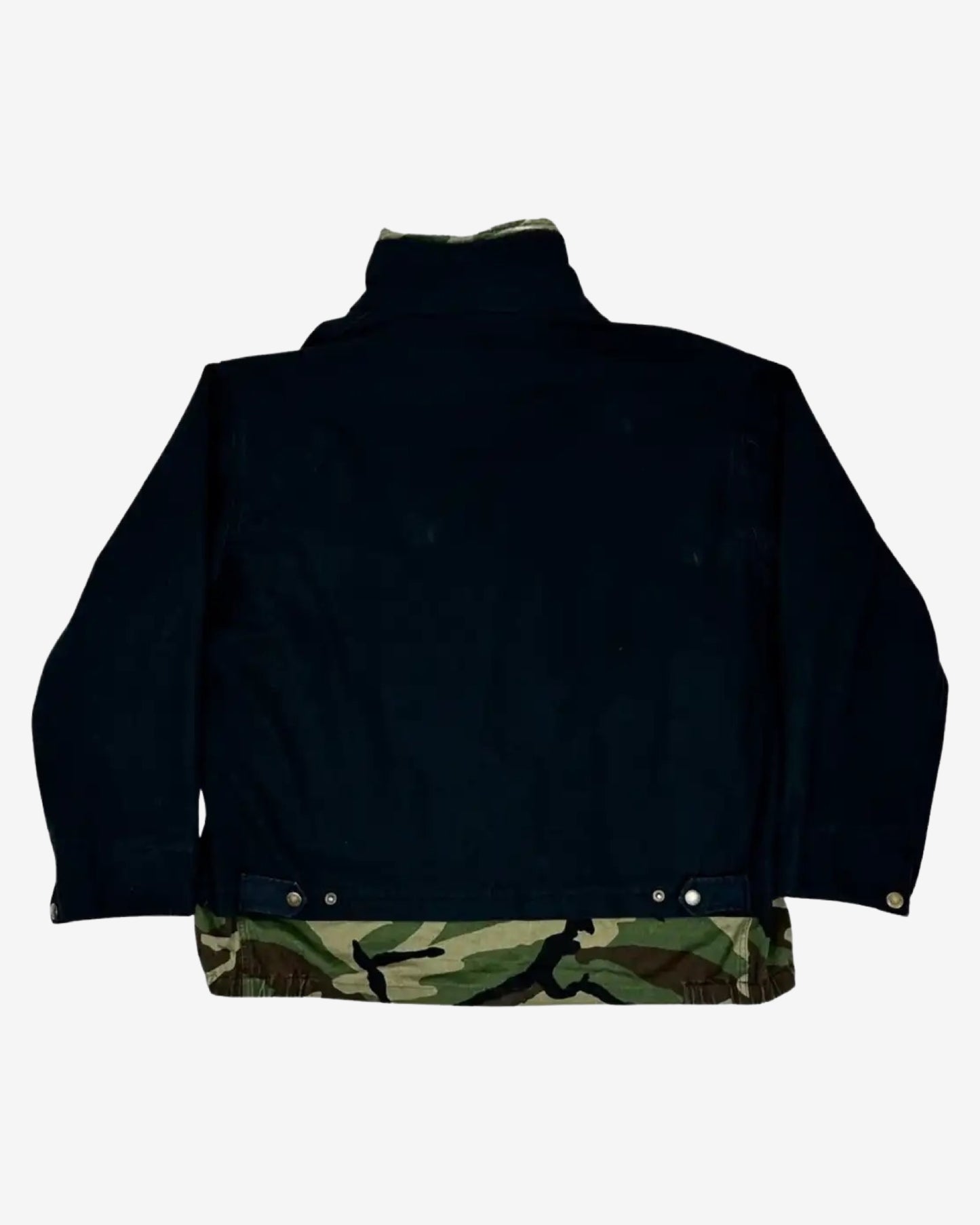 Balenciaga Camouflage Double Layered Black Denim Bomber