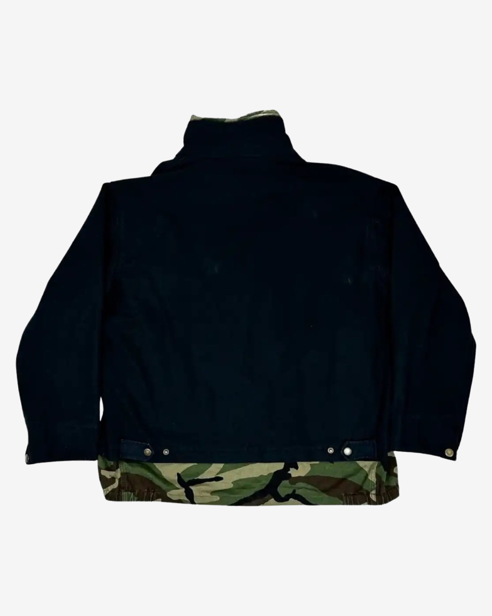 Balenciaga Camouflage Double Layered Black Denim Bomber